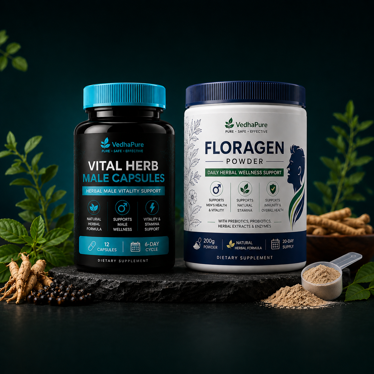 Vital Herb Male + Floragen Powder